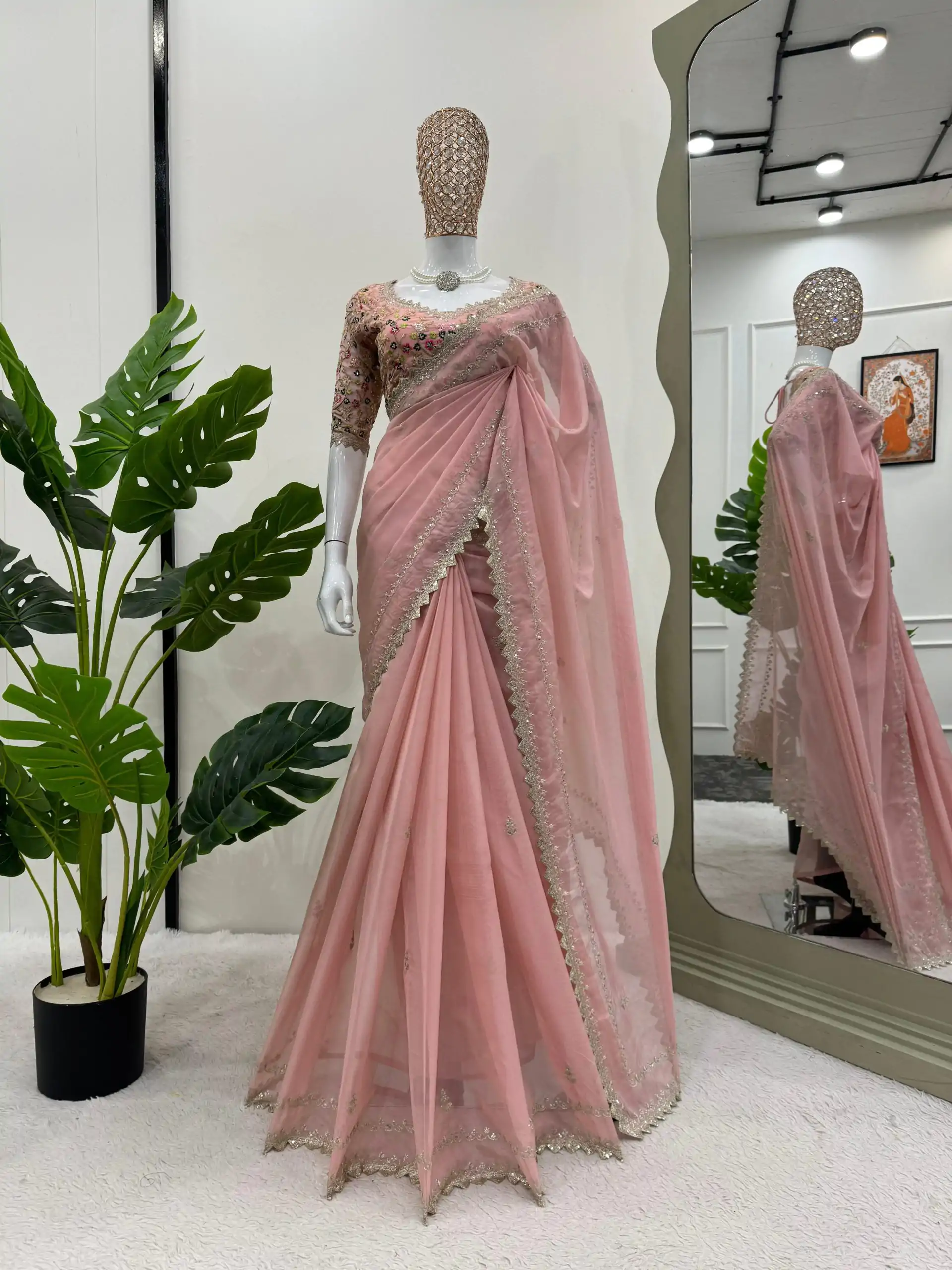 KD 497 Peach Color Tabby Silk Thread Sequence Salwar Suit Casual, Party, Wedding, Festive, Events Etc.  Expected Delivery 4-6 Working Days @2049/- | Casual Suits, Salwar suit, Creative suits, Designer Suits, Palazzo Suits, Party Wear Suits, Patiala Suits, Straight Suits