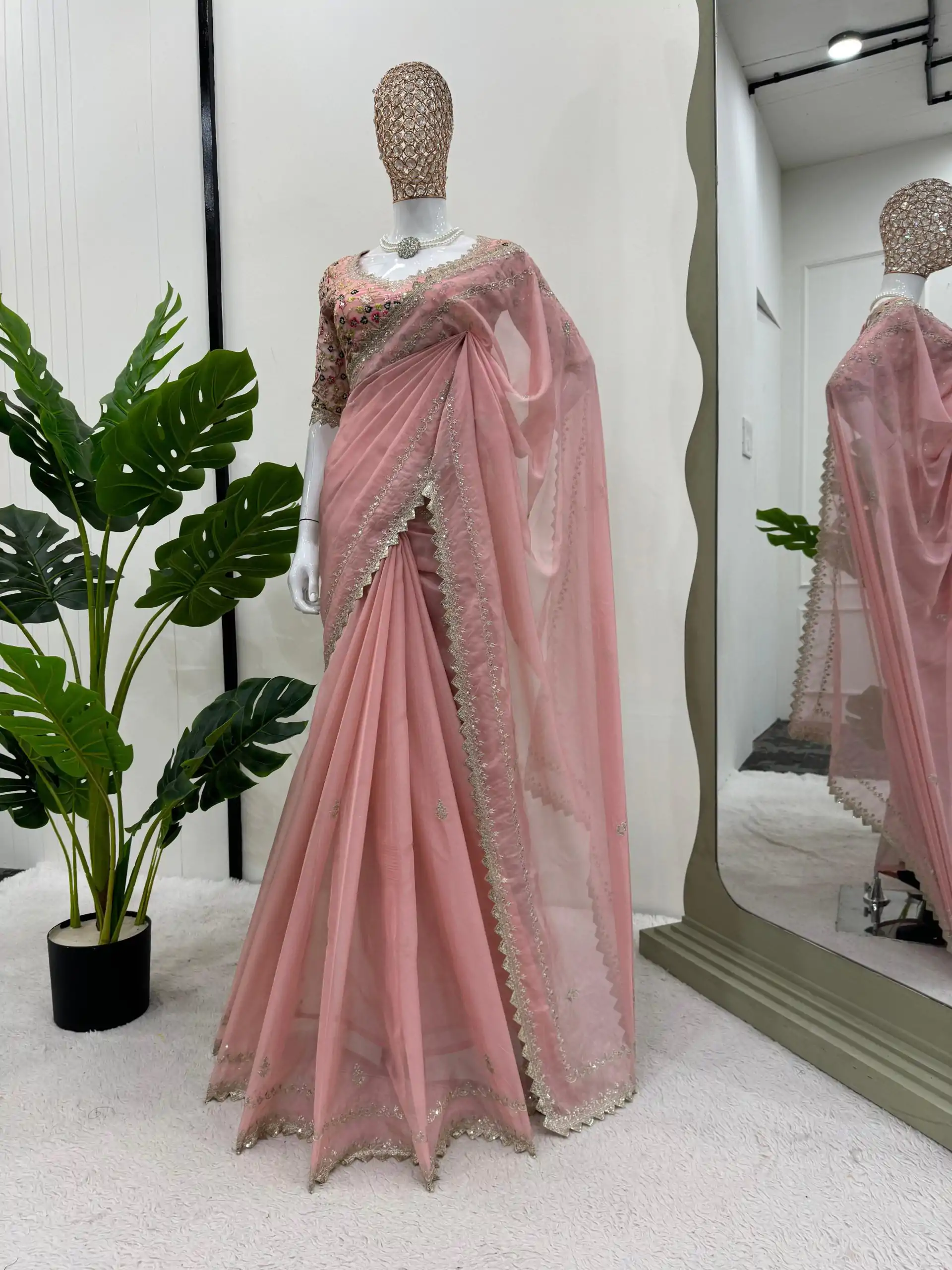 KD 497 Peach Color Tabby Silk Thread Sequence Salwar Suit Casual, Party, Wedding, Festive, Events Etc.  Expected Delivery 4-6 Working Days @2049/- | Casual Suits, Salwar suit, Creative suits, Designer Suits, Palazzo Suits, Party Wear Suits, Patiala Suits, Straight Suits