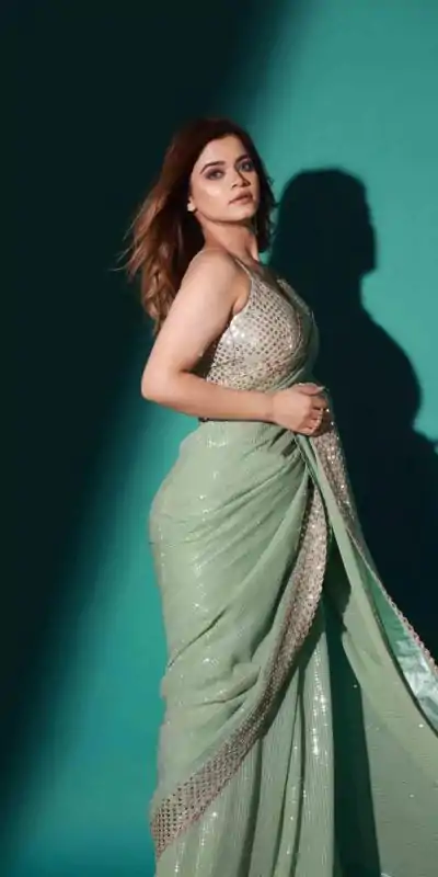 JR 583 Pista Color Georgette Embroidery Sequence Saree Casual, Wedding, Festive, Events Expected Delivery  4-6 Working Days @1749/- | Designer Sarees, Embroidered Sarees, Sarees, Bollywood Sarees, Creative Sarees, Ethnic Saree, Modern Digital sarees, Party Wear Sarees