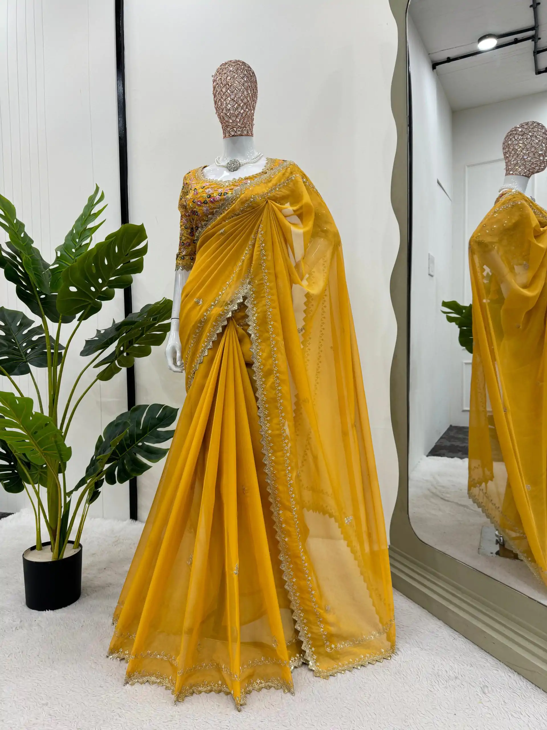 KD 497 Yellow Color Tabby Silk Thread Sequence Salwar Suit Casual, Party, Wedding, Festive, Events Etc.  Expected Delivery 4-6 Working Days @2049/- | Casual Suits, Salwar suit, Creative suits, Designer Suits, Palazzo Suits, Party Wear Suits, Patiala Suits, Straight Suits