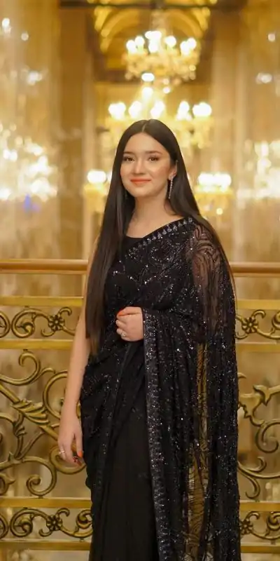 DF 3353 Black Color Georgette Sequins Lace border on Saree Casual, Party Wear, Wedding, Events Etc Delivery Expected.4-6 Working Days 1699/- | Designer Sarees, Embroidered Sarees, Sarees, Bollywood Sarees, Creative Sarees, Ethnic Saree, Modern Digital sarees, Party Wear Sarees