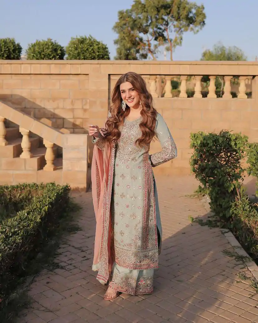 SRK 5176 Blue Color Georgette Embroidery Sequence Salwar Suit Wedding, Party, Festive, Events Expected Delivery 4-6 Working Days @ 1999/- | Casual Suits, Jump Suits, Salwar suit, Creative suits, Designer Suits, Palazzo Suits, Party Wear Suits, Patiala Suits, Straight Suits