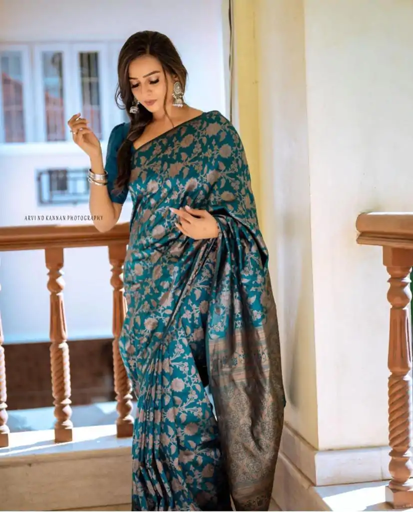 DDF RIYA Blue Color Soft Lichi Silk Ordinary Design Rich Pallu Saree Casual, Party Wear, Events, Festivals Expected Delivery 4-6 Working @1499 | Designer Sarees, Embroidered Sarees, Sarees, Bollywood Sarees, Creative Sarees, Ethnic Saree, Modern Digital sarees, Party Wear Sarees