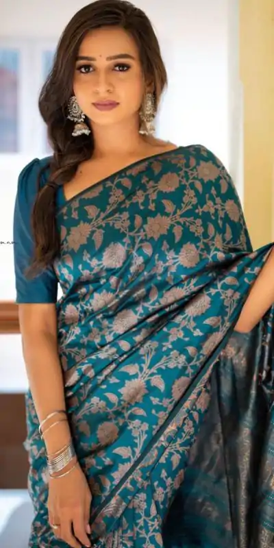 DDF RIYA Blue Color Soft Lichi Silk Ordinary Design Rich Pallu Saree Casual, Party Wear, Events, Festivals Expected Delivery 4-6 Working @1499 | Designer Sarees, Embroidered Sarees, Sarees, Bollywood Sarees, Creative Sarees, Ethnic Saree, Modern Digital sarees, Party Wear Sarees