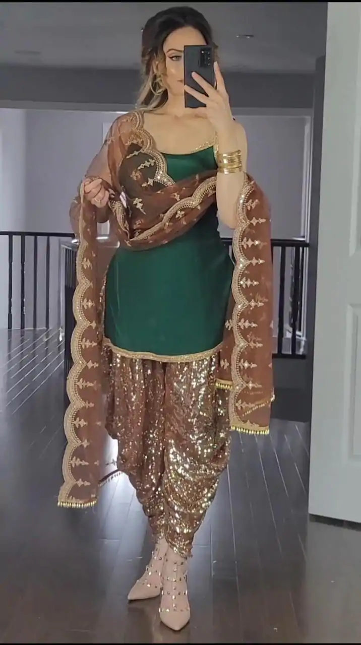 MF 245 Green Color Faux Georgette Embroidery Salwar Suit  Wedding, Party, Festive, Events Etc. Expected 4-6 Working Days @2099/- | Casual Suits, Salwar suit, Creative suits, Designer Suits, Palazzo Suits, Party Wear Suits, Patiala Suits, Straight Suits