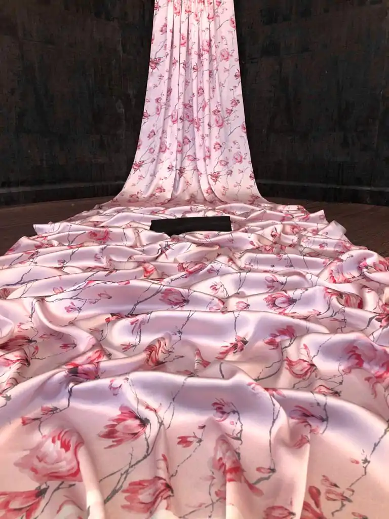 Veechis FLORAL Pink Color Heavy Devsena Soft Silk Beautiful Digital Printed Saree Casual, Party Festive, Events. Expected Delivery 4-6 Working Days @1499 | Designer Sarees, Embroidered Sarees, Sarees, Bollywood Sarees, Creative Sarees, Modern Digital sarees, Party Wear Sarees