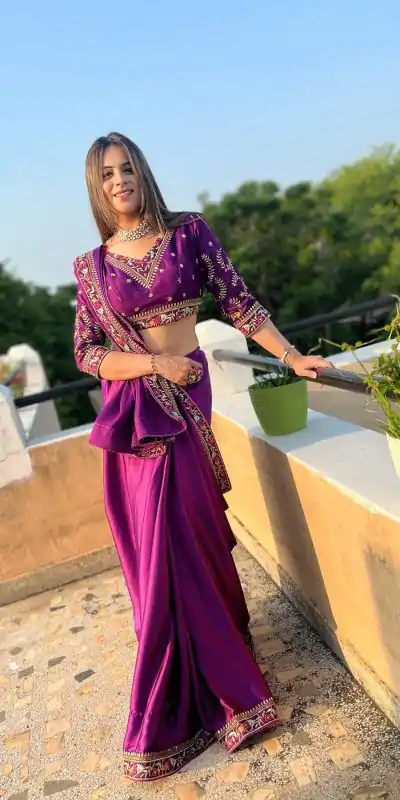 JR 576 Purple Color Rangoli Silk Embroidery Work Lace Saree Casual, Wedding, Festive, Events Expected Delivery  4-6 Working Days @1549/- | Designer Sarees, Embroidered Sarees, Sarees, Bollywood Sarees, Creative Sarees, Ethnic Saree, Modern Digital sarees, Party Wear Sarees