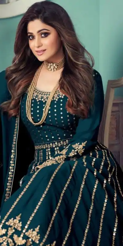 FC Shamita 8545 Blue Color Georgette Codding Embroidery Anarkali Suit Wedding, Party, Festive Expected Delivery 4-6 Working Days  @2499/- | Casual Suits, Jump Suits, Salwar suit, Creative suits, Designer Suits, Palazzo Suits, Party Wear Suits, Patiala Suits, Straight Suits