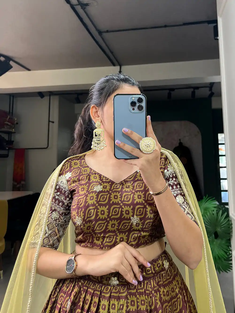 LNB 1014 Burgundy Color Chinon Digital Printed Embroidery Lehenga Choli Festive Party Wedding, Events etc. Delivery 4-6 Working Days @3249/- | Lehenga, Bollywood Lehenga, Creative Lehenga, Designer Lehenga, Embroidered Lehenga, Party Wear Lehenga