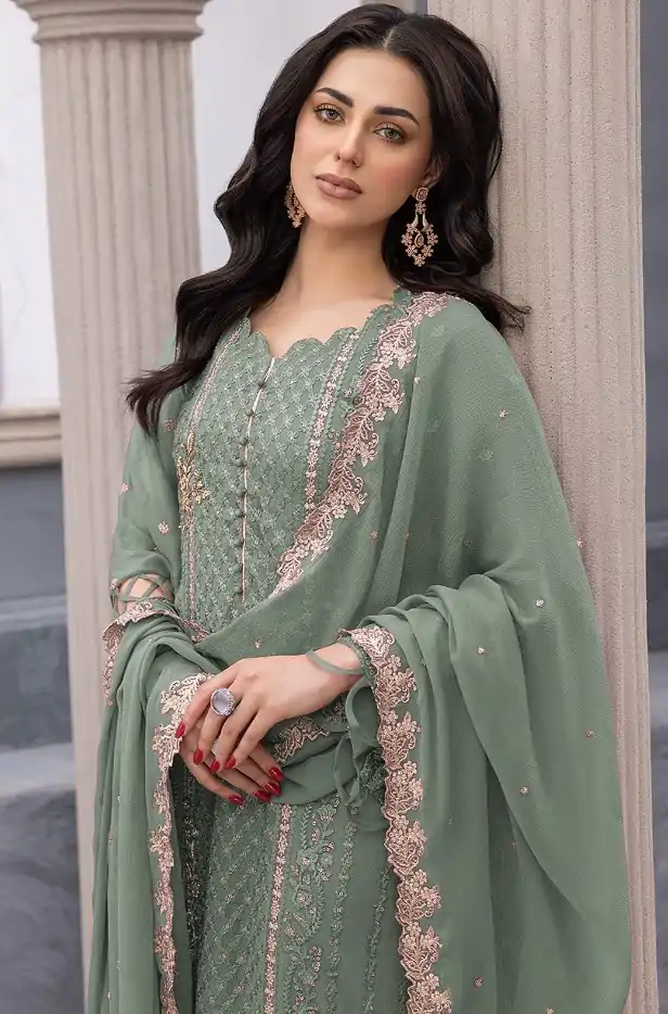 FC MARIA-A 1038 Green Color Sequence Georgette Embroidery Salwar Suit Wedding, Party, Festive events, Expected Delivery 4-6 Working Days @2099 | Casual Suits, Salwar suit, Creative suits, Designer Suits, Palazzo Suits, Party Wear Suits, Patiala Suits, Straight Suits