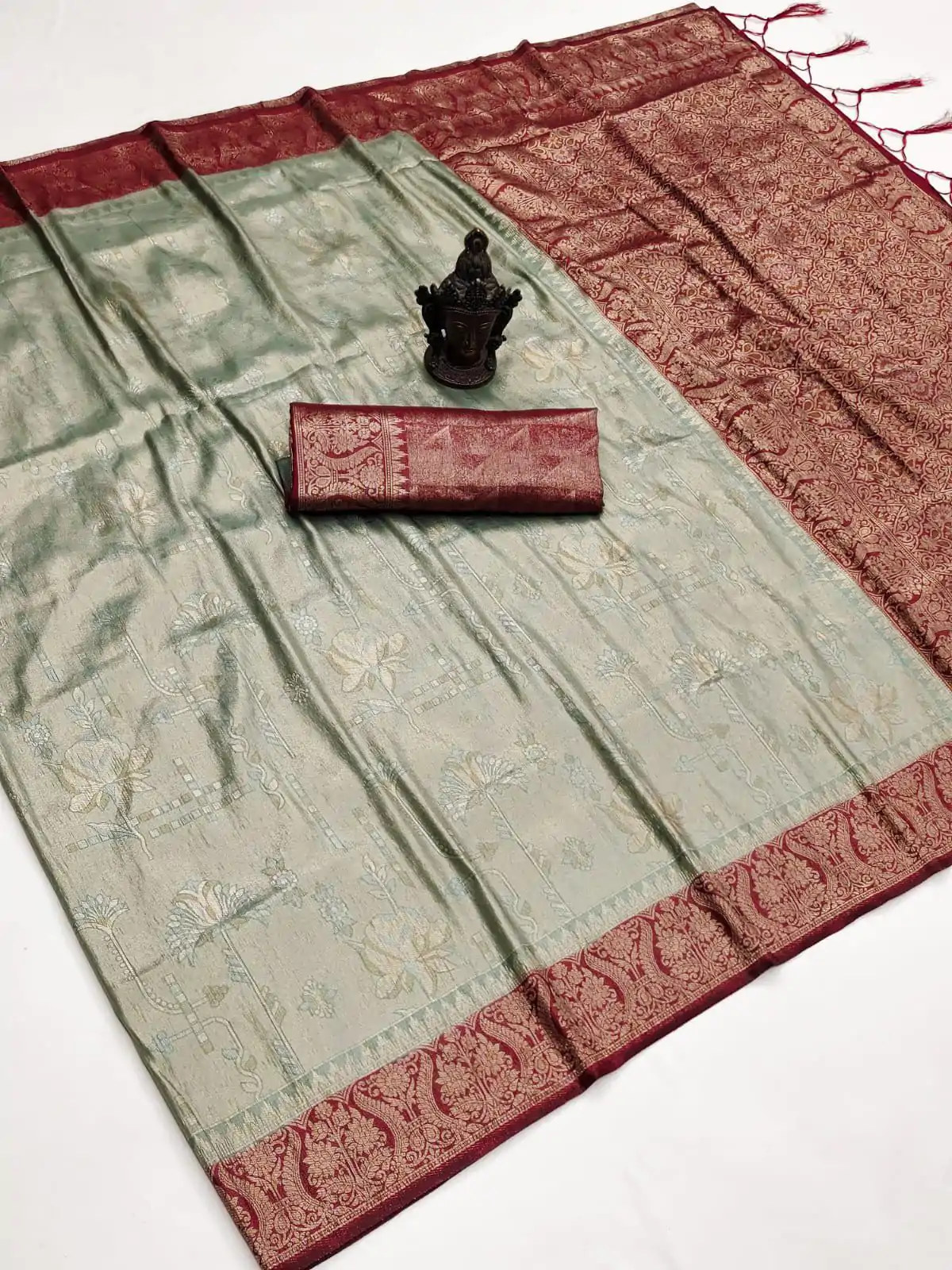 GK kanjivaram Grey Color Soft Silk Beautiful Rich Pallu All Over Saree Events Casual Wedding Festive . Expected Delivery  4-6 Working Days @1999/- | Designer Sarees, Embroidered Sarees, Sarees, Bollywood Sarees, Creative Sarees, Ethnic Saree, Modern Digital sarees, Party Wear Sarees