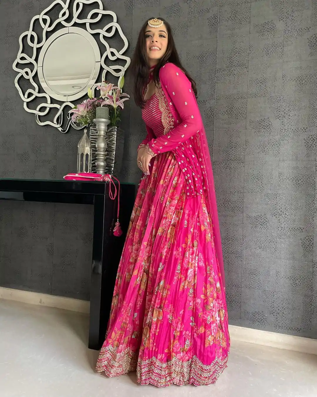 RC 220 Pink Color Georgette Silk Amazing Printed Lehenga Choli Casual, Party Wedding, Festive, Events Etc. Delivery  4-6 Working Days 2999/- | Lehenga, Bollywood Lehenga, Creative Lehenga, Designer Lehenga, Embroidered Lehenga, Party Wear Lehenga