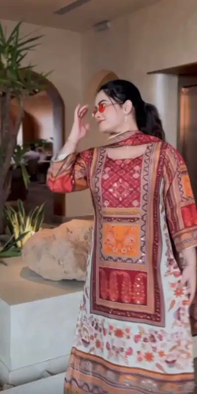LG 1864 White color Maslin Printed Real Mirror Work Salwar Suit Casual, Wedding, Party, Festive, Events . Expected Delivery 4-6 Working Days @1799/- | Casual Suits, Salwar suit, Creative suits, Designer Suits, Palazzo Suits, Party Wear Suits, Patiala Suits, Straight Suits
