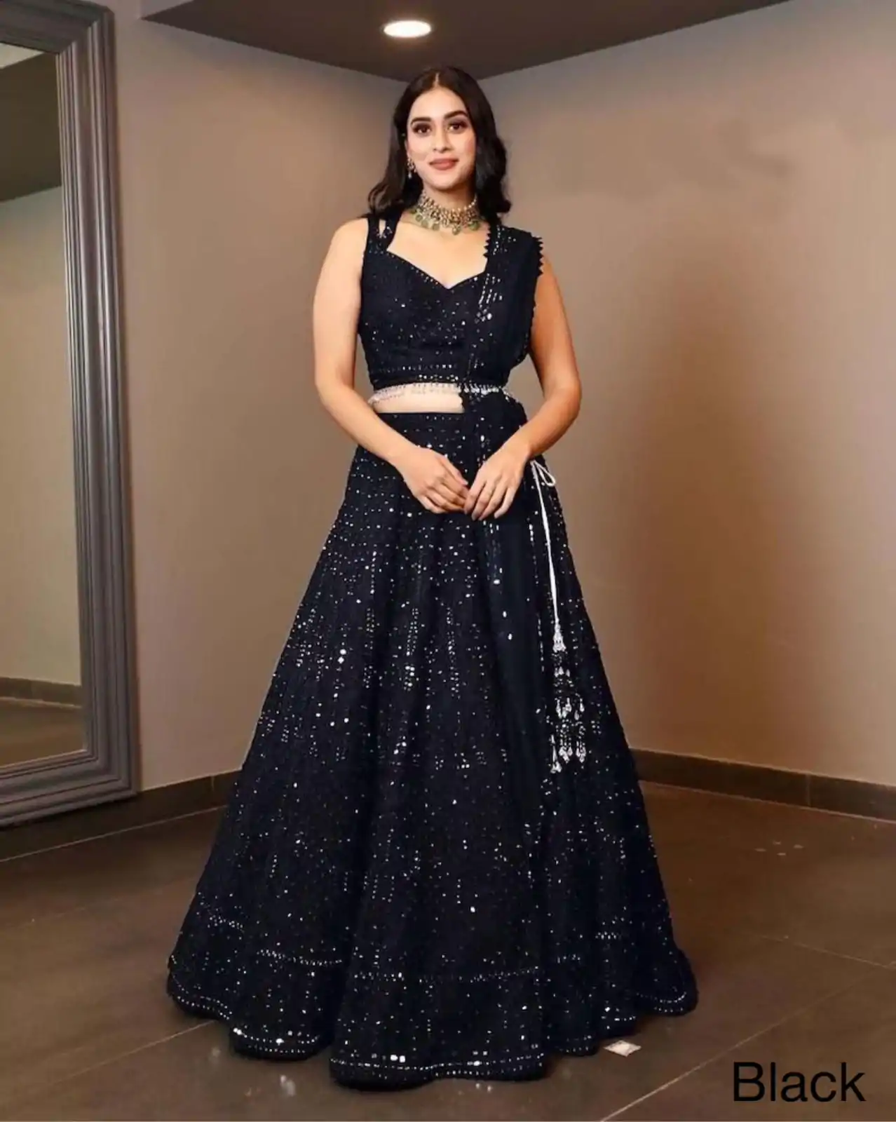 RC 215 Black Color Heavy Georgette Embroidery Sequins Lehenga Choli Casual, Party Wedding, Festive, Events Etc. Delivery  4-6 Working Days 1999/- | Lehenga, Bollywood Lehenga, Creative Lehenga, Designer Lehenga, Embroidered Lehenga, Party Wear Lehenga