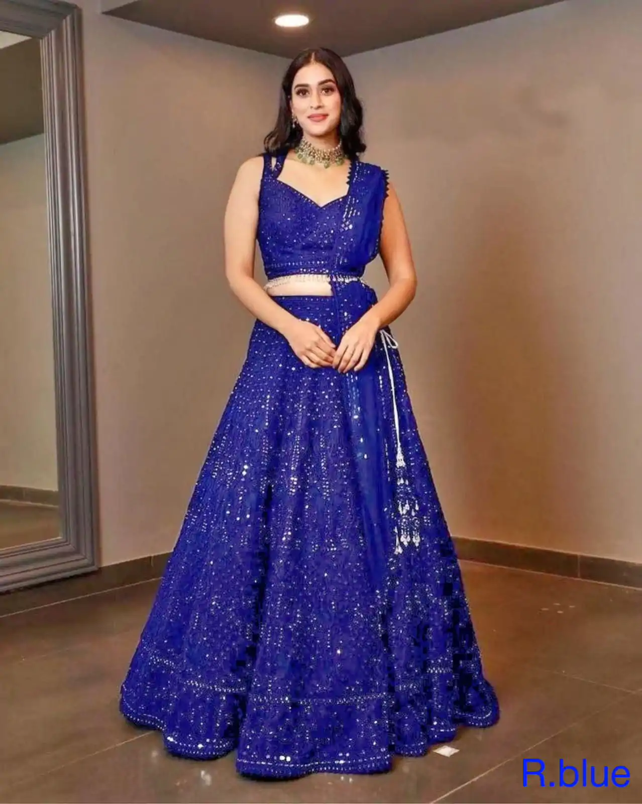 RC 215 Blue  Color Heavy Georgette Embroidery Sequins Lehenga Choli Casual, Party Wedding, Festive, Events Etc. Delivery  4-6 Working Days 1999/- | Lehenga, Bollywood Lehenga, Creative Lehenga, Designer Lehenga, Embroidered Lehenga, Party Wear Lehenga