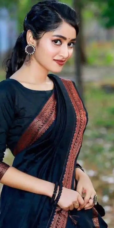 DDF COPPER Black Color Banarasi Soft Silk Ordinary Design Saree Casual, Party Wear, Events, Festivals Wear Etc. Expected Delivery 4-6 Working Days 1399/- | Designer Sarees, Embroidered Sarees, Sarees, Bollywood Sarees, Creative Sarees, Ethnic Saree, Modern Digital sarees, Party Wear Sarees