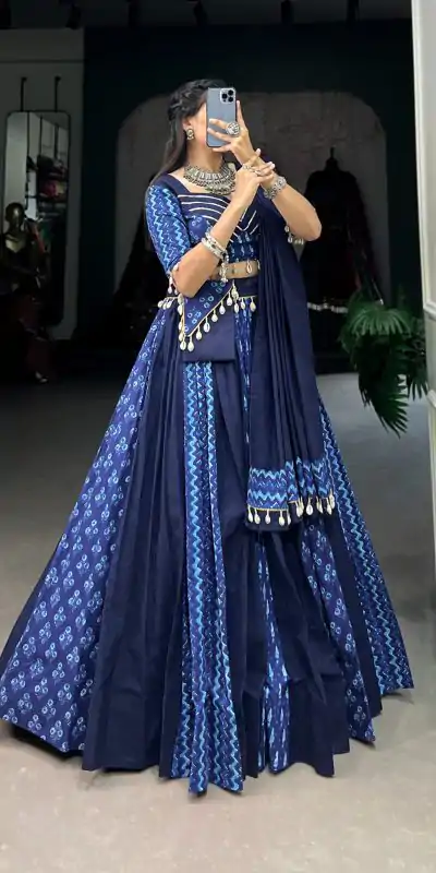 LNB 1699 Blue Color Pure Cotton Floral Printed Lehenga Choli Wedding, Party, Festive, Events Etc. Expected Delivery 4-6 Working Days @3699 | Lehenga, Bollywood Lehenga, Creative Lehenga, Designer Lehenga, Embroidered Lehenga, Party Wear Lehenga