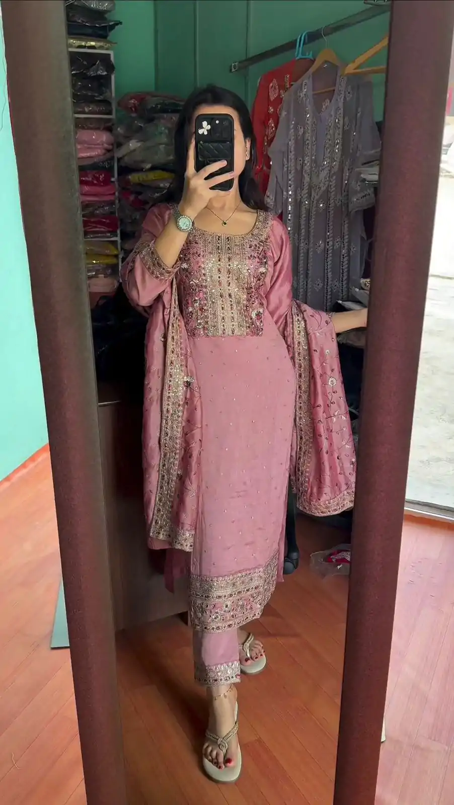 AD 163 Pink Color Chinon Silk Embroidery Work Sharara Suit Casual, Wedding, Party, Festive, Events Etc. Expected Delivery 4-6 Working Days @2249/- | Casual Suits, Jump Suits, Salwar suit, Creative suits, Designer Suits, Palazzo Suits, Party Wear Suits, Patiala Suits, Straight Suits