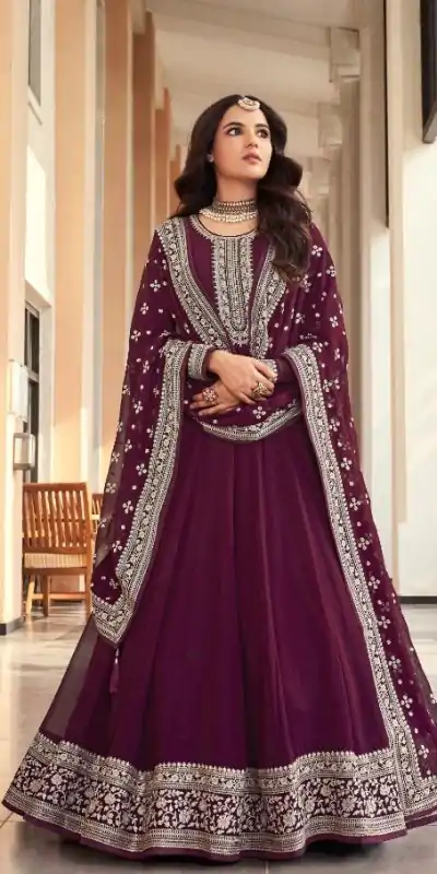 FC AM 16063 Wine Color Vaishnavi Net Embroidery Salwar Suit Wedding, Party, Festive events, Expected Delivery 4-6 Working Days @2649 | Casual Suits, Salwar suit, Creative suits, Designer Suits, Palazzo Suits, Party Wear Suits, Patiala Suits, Straight Suits