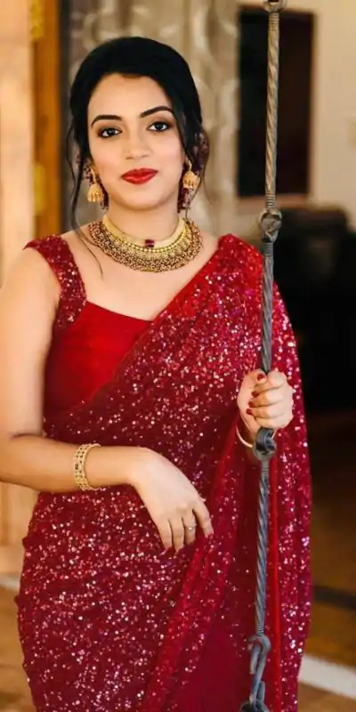 BT 152 Red Color Georgette Fancy Sequence Embroidery Saree Casual, Party Wear, Traditional Wear, Wedding Wear, Events Etc.@1749/- | Designer Sarees, Sarees, Bollywood Sarees, Creative Sarees, Ethnic Saree, Modern Digital sarees, Party Wear Sarees