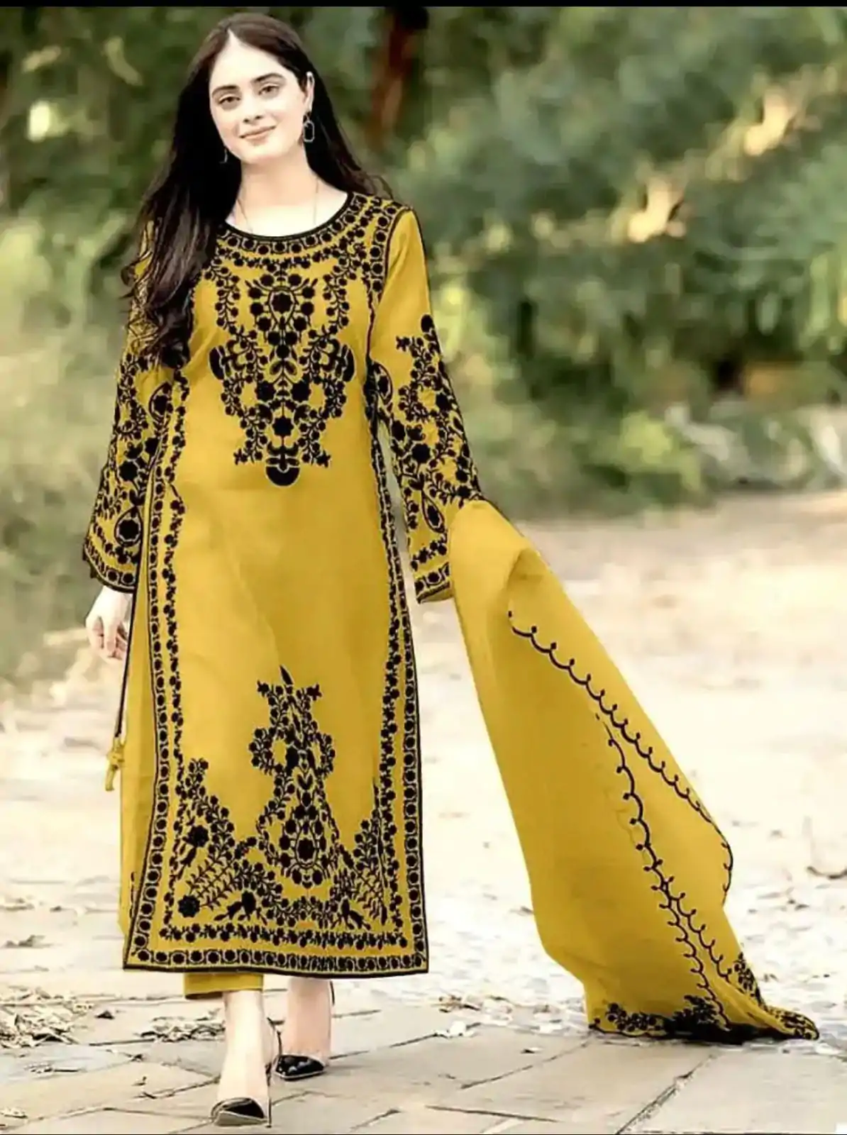 SSR 368 Yellow Color Georgette Embroidery Sequins Sharara Suit Wedding, Party, Festive, Events Etc. Expected Delivery 4-6 Working Days @1849/- | Casual Suits, Salwar suit, Creative suits, Designer Suits, Palazzo Suits, Party Wear Suits, Straight Suits