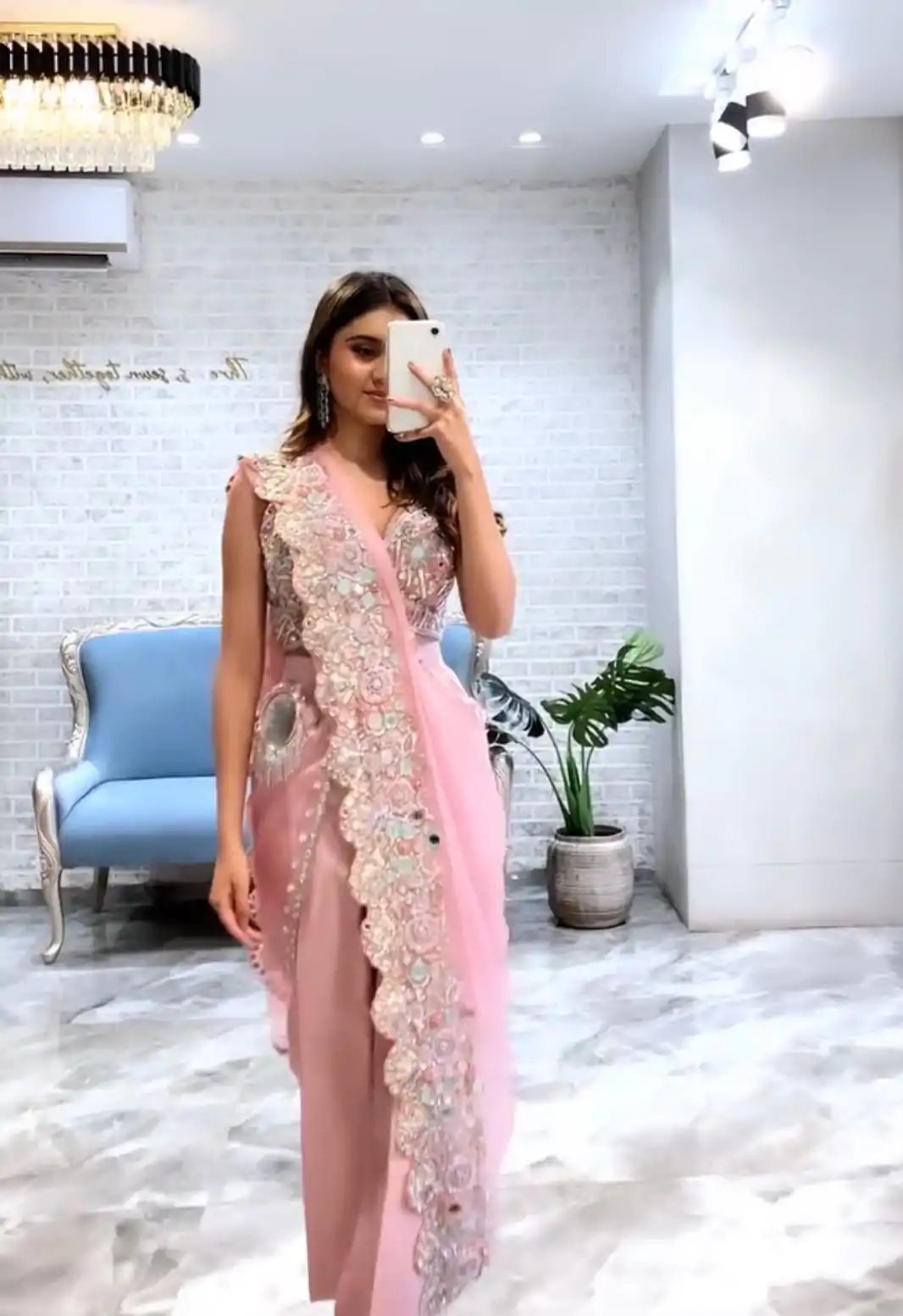 LG 607 Peach Color Georgette Embroidered Sequence Saree Party, Wedding, Festive, Events Etc., Expected Delivery 4-6 Working Days@1899/- Only | Designer Sarees, Embroidered Sarees, Sarees, Bollywood Sarees, Creative Sarees, Ethnic Saree, Party Wear Sarees