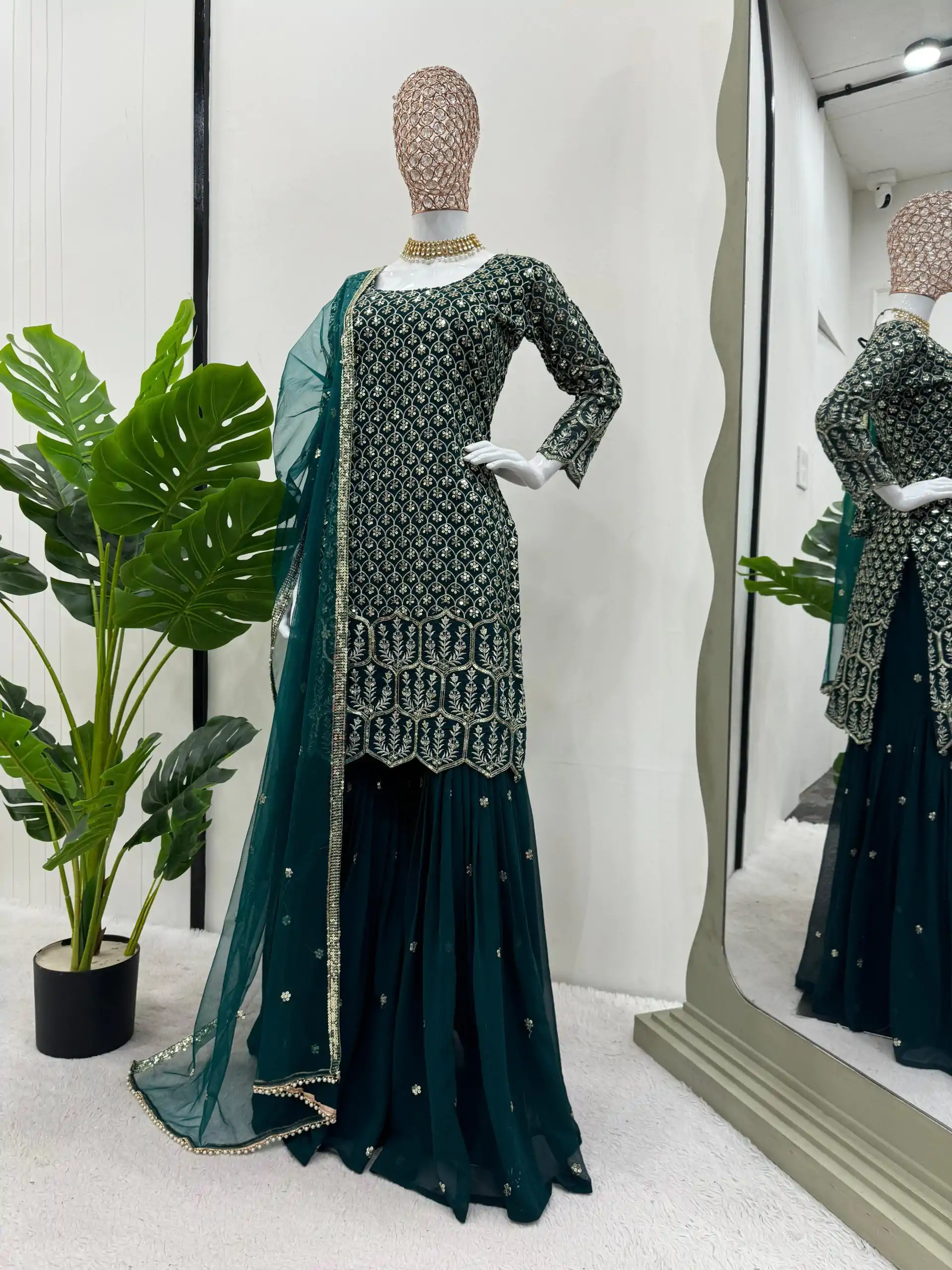 KD 1466 Pink Color Georgette Sequence Thread Work Salwar Suit Casual, Party, Festive, Events Wedding Etc.  Expected Delivery 4-6 Working Days @2349/- | Casual Suits, Salwar suit, Creative suits, Designer Suits, Palazzo Suits, Party Wear Suits, Straight Suits