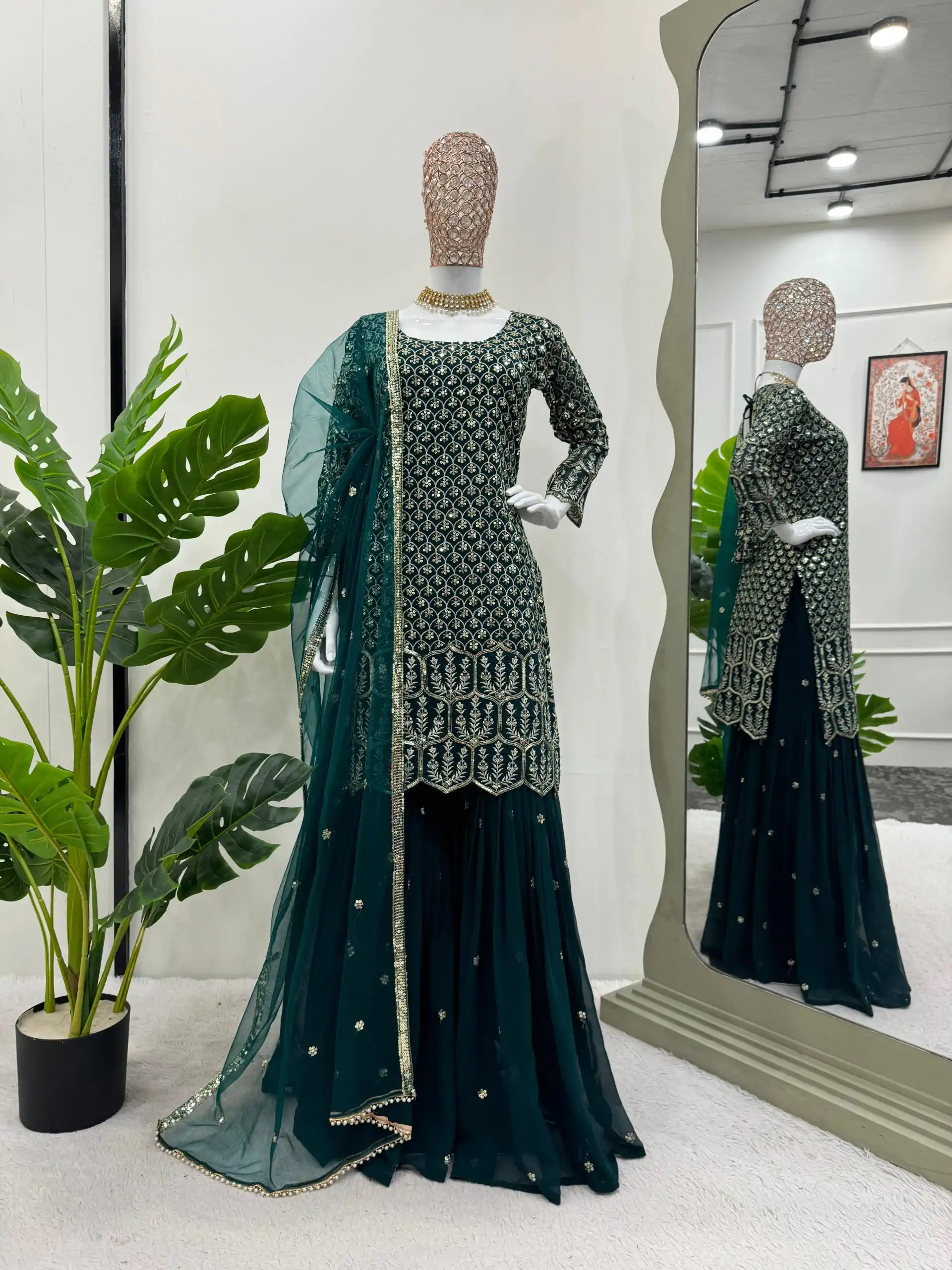 KD 1466 Pink Color Georgette Sequence Thread Work Salwar Suit Casual, Party, Festive, Events Wedding Etc.  Expected Delivery 4-6 Working Days @2349/- | Casual Suits, Salwar suit, Creative suits, Designer Suits, Palazzo Suits, Party Wear Suits, Straight Suits