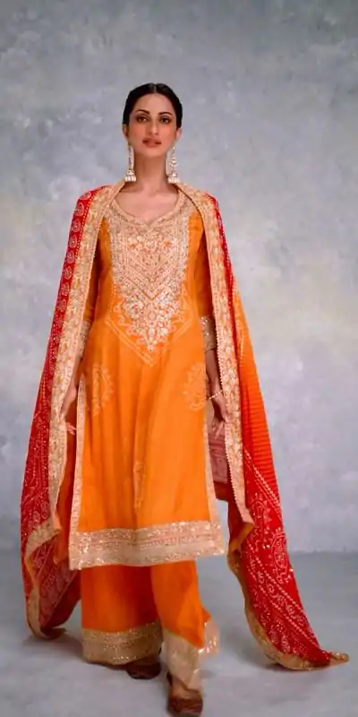 ZF 386 Yellow Color Chinnon Digital Printed Sequence Salwar Suit Casual, Wedding, Party, Events Etc. Expected Delivery 4-6 Working Days 2399/- | Casual Suits, Jump Suits, Salwar suit, Creative suits, Designer Suits, Palazzo Suits, Party Wear Suits, Patiala Suits, Straight Suits