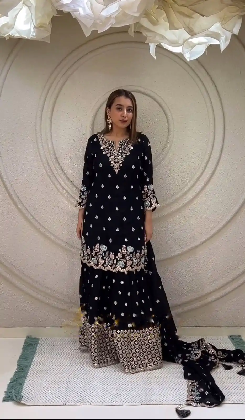 NSR 816 Black Color Pure Chinnon Silk Embroidery Sequence Salwar Suit Wedding, Party, Festive, Events Expected Delivery 4-6 Working Days @ 2399/- | Casual Suits, Jump Suits, Salwar suit, Creative suits, Designer Suits, Palazzo Suits, Party Wear Suits, Patiala Suits, Straight Suits