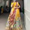 LNB1 2027 Yellow Color Dola Silk Kalamkari Printed Lehenga Choli Traditional Wear, Festive, Party, Wedding, Events etc. Expected 4-6 Working Days @1899/- | Lehenga, Bollywood Lehenga, Creative Lehenga, Designer Lehenga, Embroidered Lehenga, Party Wear Lehenga