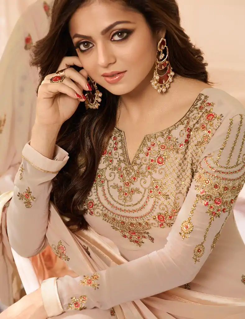 LT Nityaa 2602 Cream Color Heavy Georgette Embroidery Salwar Suit Wedding, Party, Festive events, etc.  Expected Delivery  4-6 Working Days @2599/- | Casual Suits, Jump Suits, Salwar suit, Creative suits, Designer Suits, Palazzo Suits, Party Wear Suits, Patiala Suits, Straight Suits
