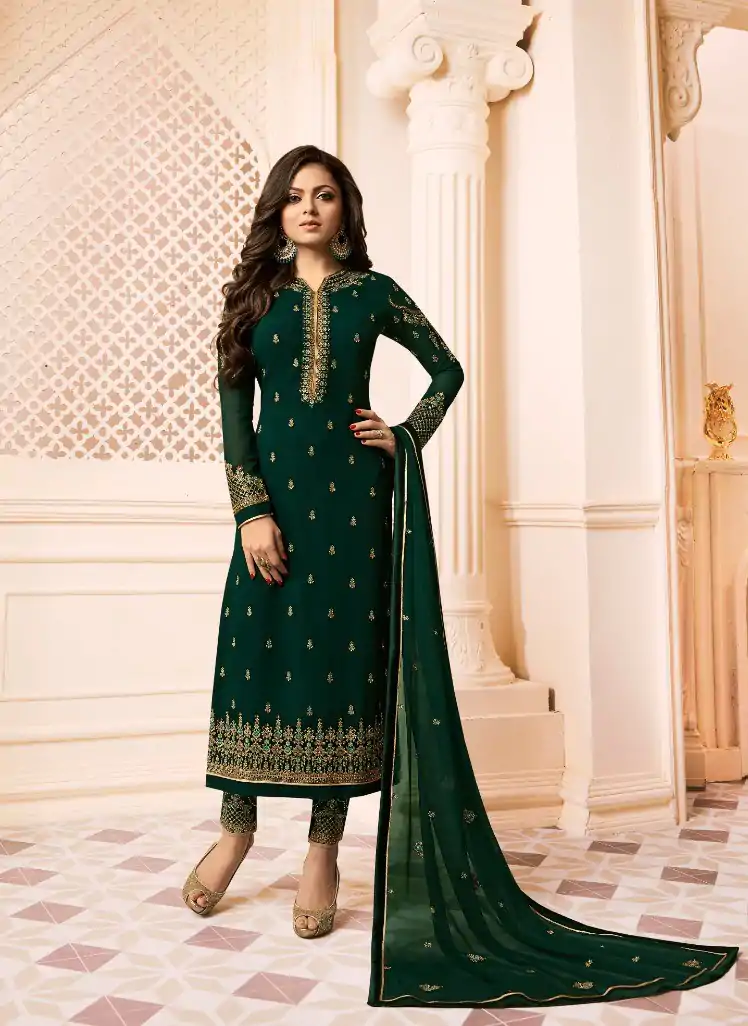 LT Nityaa 2603 Green Color Heavy Georgette Embroidery Salwar Suit Wedding, Party, Festive events, etc.  Expected Delivery  4-6 Working Days @2599/- | Casual Suits, Jump Suits, Salwar suit, Creative suits, Designer Suits, Palazzo Suits, Party Wear Suits, Patiala Suits, Straight Suits