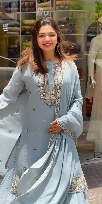 SSR 473 Sky Blue Color Georgette Embroidery Sequence Salwar Suit Wedding, Party, Festive, Events Expected Delivery 4-6 Working Days @ 2099/- Only | Casual Suits, Salwar suit, Creative suits, Designer Suits, Party Wear Suits, Straight Suits