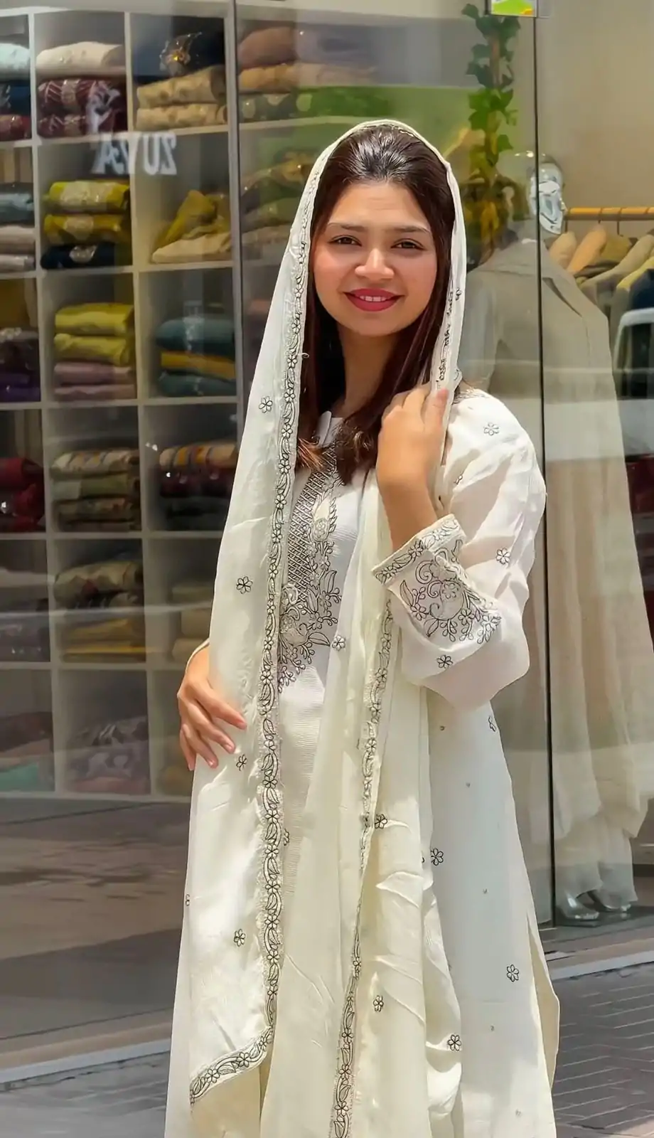 SSR 473 White Color Georgette Embroidery Sequence Salwar Suit Wedding, Party, Festive, Events Expected Delivery 4-6 Working Days @ 2099/- Only | Casual Suits, Salwar suit, Creative suits, Designer Suits, Party Wear Suits, Straight Suits