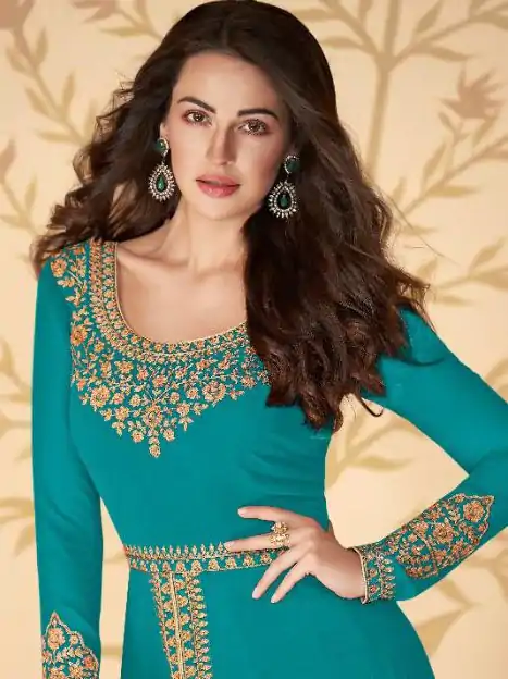 FC ASHIRWAD 7216 Blue Color Georgette Embroidery Sharara Suit Wedding, Party, Festive Expected Delivery 4-6 Working Days  @2299/- | Casual Suits, Jump Suits, Salwar suit, Creative suits, Designer Suits, Palazzo Suits, Party Wear Suits, Patiala Suits, Straight Suits