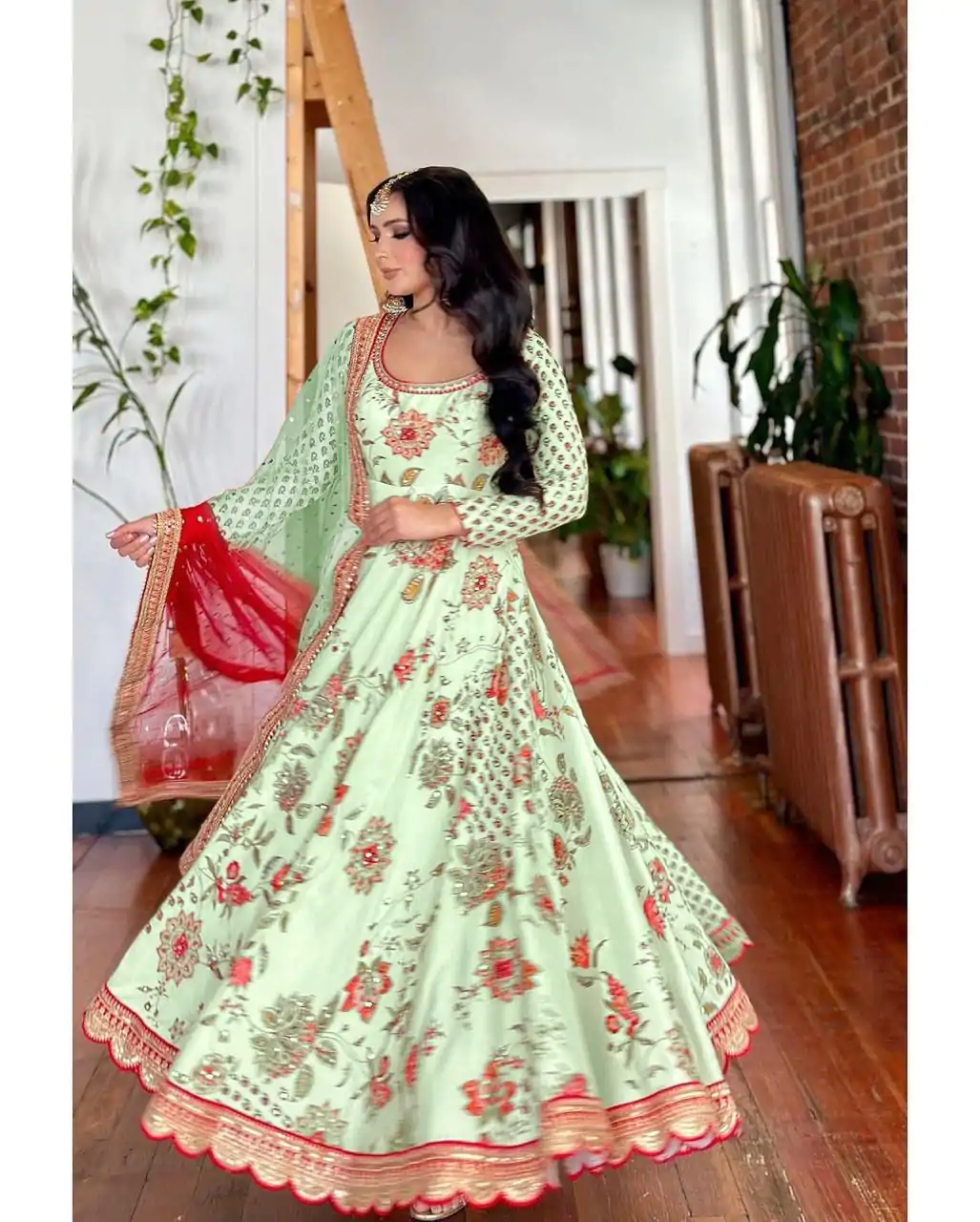 SR 1620 Green color Georgette Embroidery Diamond Anarkali Suit Casual, Wedding, Party, Festive, Events . Expected Delivery 4-6 Working Days @2099/- | Anarkali Suits, Bollywood Anarkali, Creative-Anarkali, Designer Anarkali, Embroidered Anarkali, Party Wear Anarkali