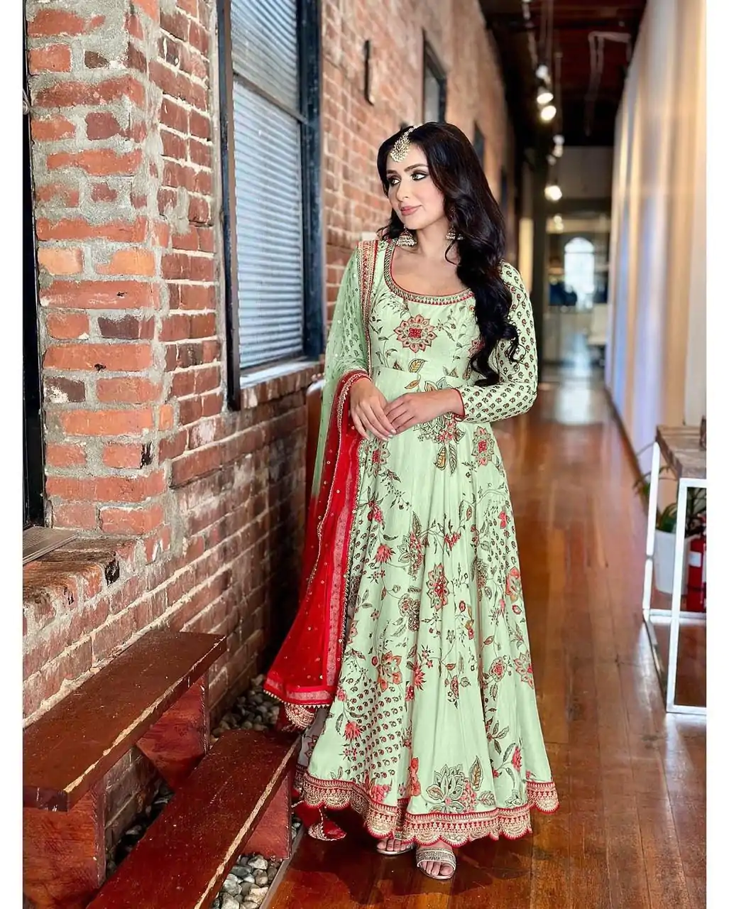 SR 1620 Green color Georgette Embroidery Diamond Anarkali Suit Casual, Wedding, Party, Festive, Events . Expected Delivery 4-6 Working Days @2099/- | Anarkali Suits, Bollywood Anarkali, Creative-Anarkali, Designer Anarkali, Embroidered Anarkali, Party Wear Anarkali