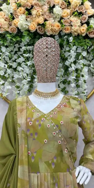 KD 1374 Green Color Georgette Silk Digital Printed Salwar Suit Casual, Party, Festive, Events Wedding Etc. Expected Delivery 4-6 Working Days @2049/- | Casual Suits, Salwar suit, Creative suits, Designer Suits, Palazzo Suits, Party Wear Suits, Straight Suits
