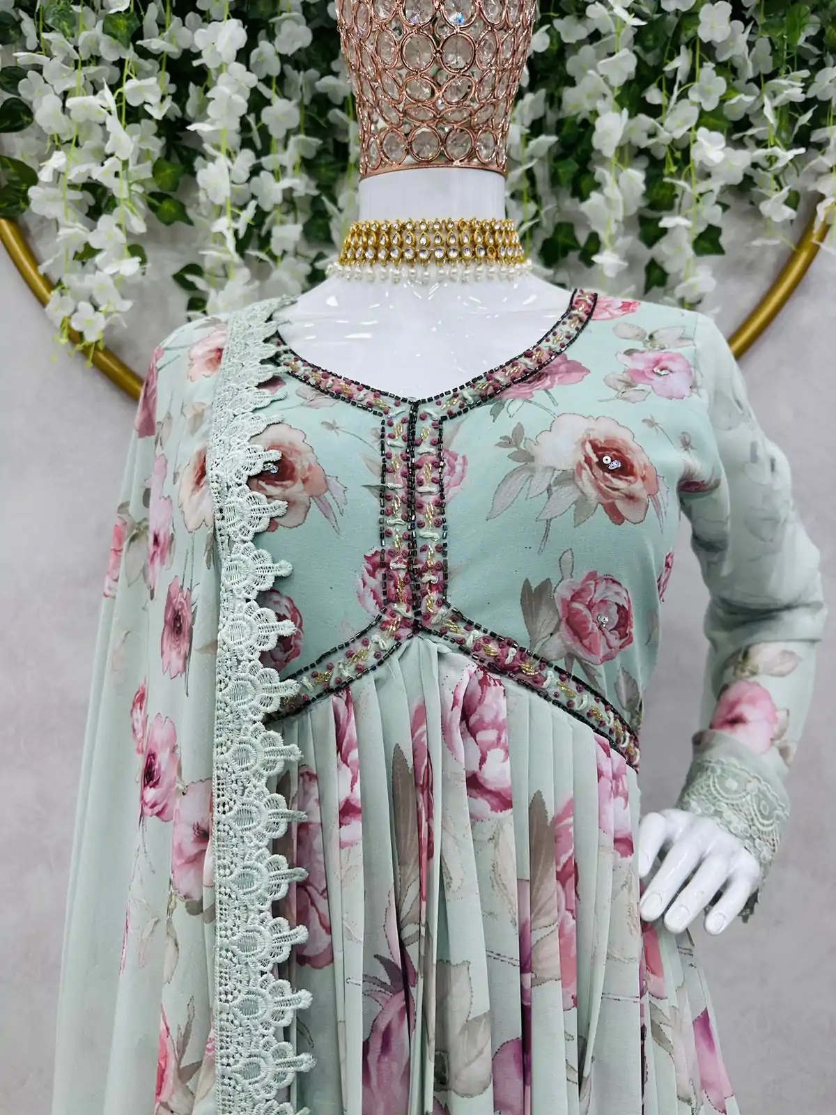 KD 1342 Light Blue Color Georgette Digital Printed Salwar Suit Casual, Party, Festive, Events Wedding Etc.  Expected Delivery 4-6 Working Days @2049/- | Casual Suits, Salwar suit, Creative suits, Designer Suits, Palazzo Suits, Party Wear Suits, Straight Suits