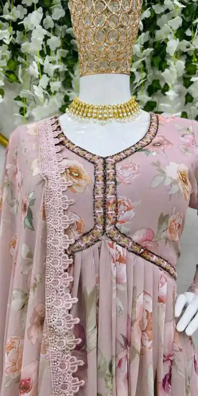 KD 1342 Light Peach Color Georgette Digital Printed Salwar Suit Casual, Party, Festive, Events Wedding Etc.  Expected Delivery 4-6 Working Days @2049/- | Casual Suits, Salwar suit, Creative suits, Designer Suits, Palazzo Suits, Party Wear Suits, Straight Suits