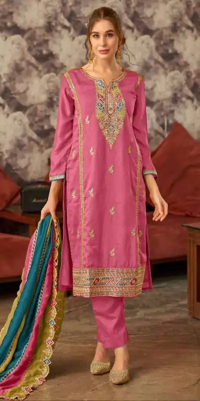 FC Pakistani 1086 Pink Color Vichitra Embroidery Codding Sequence Salwar Suit Wedding, Party, Festive events, Expected Delivery 4-6 Working Days @2399 | Casual Suits, Salwar suit, Creative suits, Designer Suits, Palazzo Suits, Party Wear Suits, Patiala Suits, Straight Suits