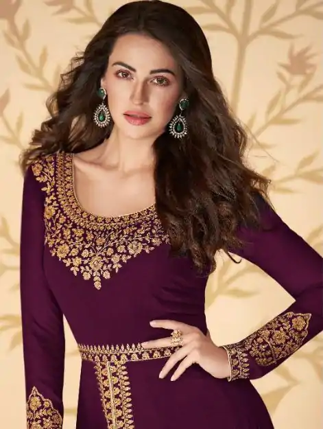 FC ASHIRWAD 7216 Purple Color Georgette Embroidery Sharara Suit Wedding, Party, Festive Expected Delivery 4-6 Working Days  @2299/- | Casual Suits, Jump Suits, Salwar suit, Creative suits, Designer Suits, Palazzo Suits, Party Wear Suits, Patiala Suits, Straight Suits