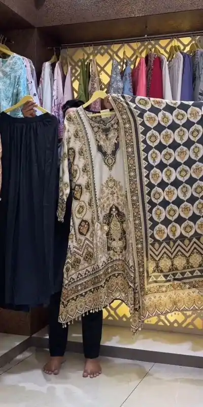 AD 166 Black Color Chinon Silk Digital Printed Work Sharara Suit Casual, Wedding, Party, Festive, Events Etc. Expected Delivery 4-6 Working Days @1949/- | Casual Suits, Jump Suits, Salwar suit, Creative suits, Designer Suits, Palazzo Suits, Party Wear Suits, Patiala Suits, Straight Suits