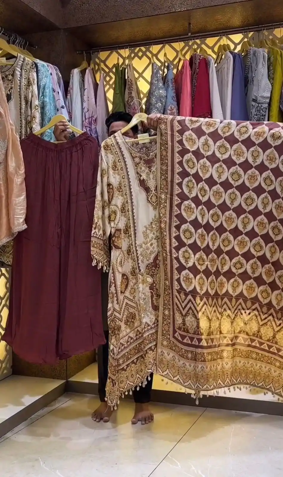 AD 166 Maroon Color Chinon Silk Digital Printed Work Sharara Suit Casual, Wedding, Party, Festive, Events Etc. Expected Delivery 4-6 Working Days @1949/- | Casual Suits, Jump Suits, Salwar suit, Creative suits, Designer Suits, Palazzo Suits, Party Wear Suits, Patiala Suits, Straight Suits