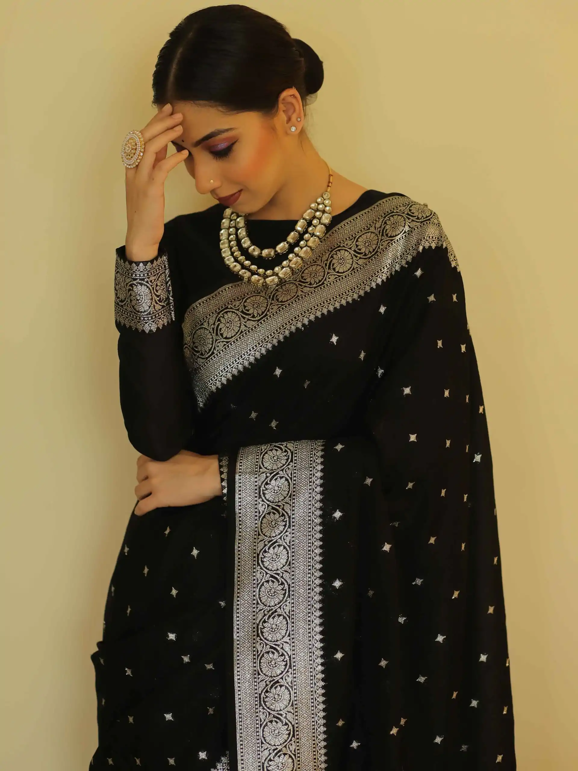 DDF Silver Black 4 Color Banarasi Soft Silk Ordinary Design Saree Casual, Party Wear, Events, Festivals Wear Etc. Expected Delivery 4-6 Working Days 1399/- | Designer Sarees, Embroidered Sarees, Sarees, Bollywood Sarees, Creative Sarees, Ethnic Saree, Modern Digital sarees, Party Wear Sarees