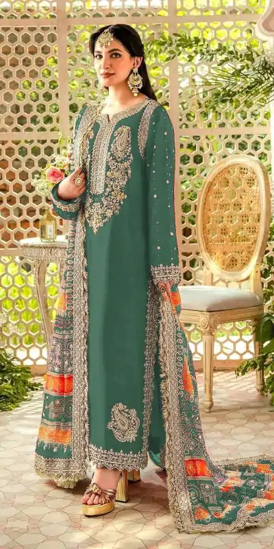 FC MARIA-A 1074 Green Color Georgette Embroidery Work Salwar Suit Wedding, Party, Festive events, Expected Delivery 4-6 Working Days @2149 | Casual Suits, Salwar suit, Creative suits, Designer Suits, Palazzo Suits, Party Wear Suits, Patiala Suits, Straight Suits