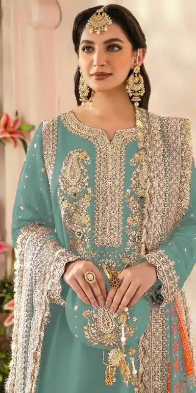 FC MARIA-A 1074 Light Blue Color Georgette Embroidery Work Salwar Suit Wedding, Party, Festive events, Expected Delivery  4-6 Working Days @2149 | Casual Suits, Salwar suit, Creative suits, Designer Suits, Palazzo Suits, Party Wear Suits, Patiala Suits, Straight Suits