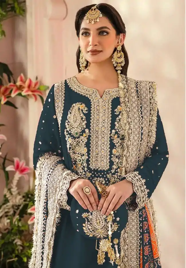 FC MARIA-A 1074 Stone Green Color Georgette Embroidery Work Salwar Suit Wedding, Party, Festive events, Expected Delivery  4-6 Working Days @2149 | Casual Suits, Salwar suit, Creative suits, Designer Suits, Palazzo Suits, Party Wear Suits, Patiala Suits, Straight Suits