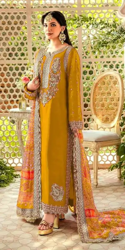 FC MARIA-A 1074 Yellow Color Georgette Embroidery Work Salwar Suit Wedding, Party, Festive events, Expected Delivery 4-6 Working Days @2149 | Casual Suits, Salwar suit, Creative suits, Designer Suits, Palazzo Suits, Party Wear Suits, Patiala Suits, Straight Suits